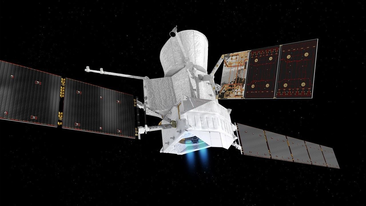 ESA JAXA BepiColombo spacecraft approaching Mercury