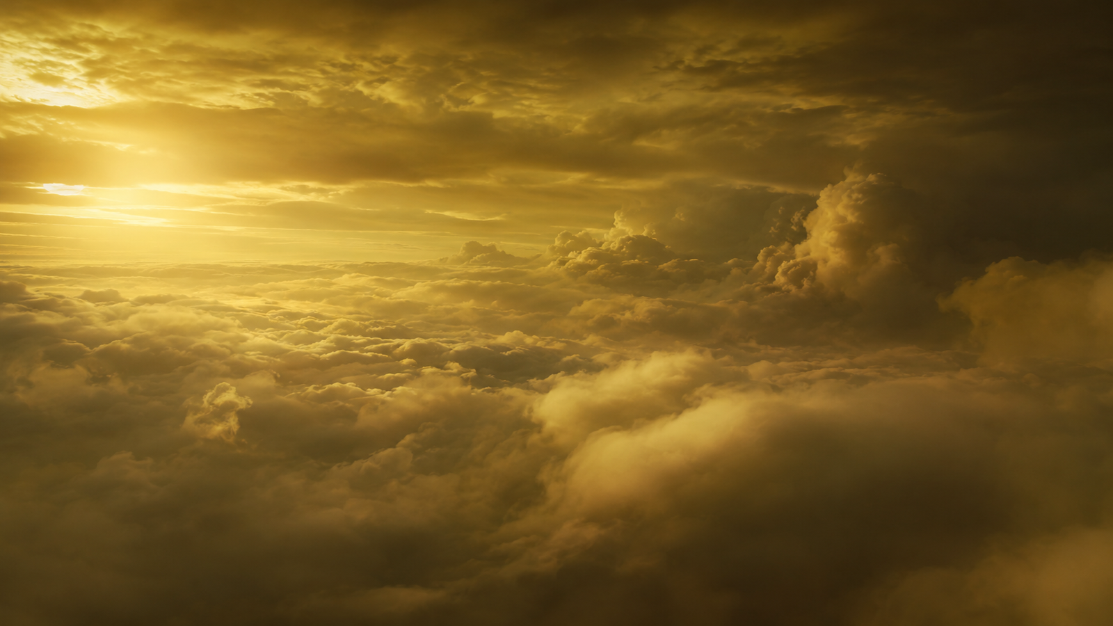 Thick sulfuric acid clouds surrounding Venus