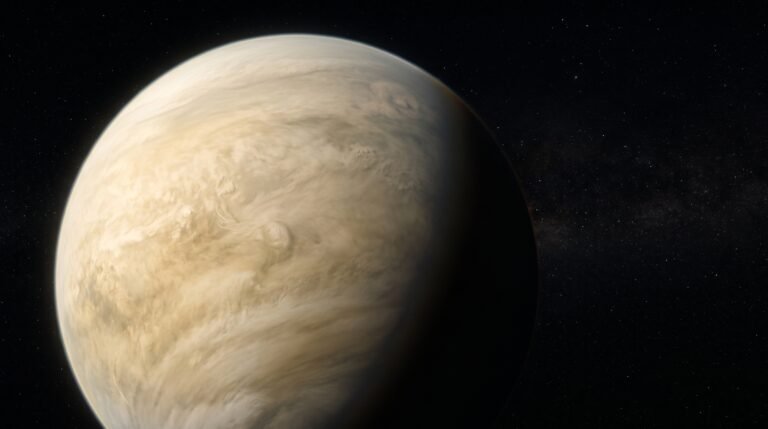Venus viewed from space beneath its thick sulfuric acid clouds
