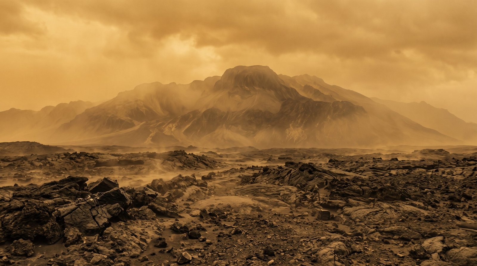 Maxwell Montes rising above the Venusian landscape