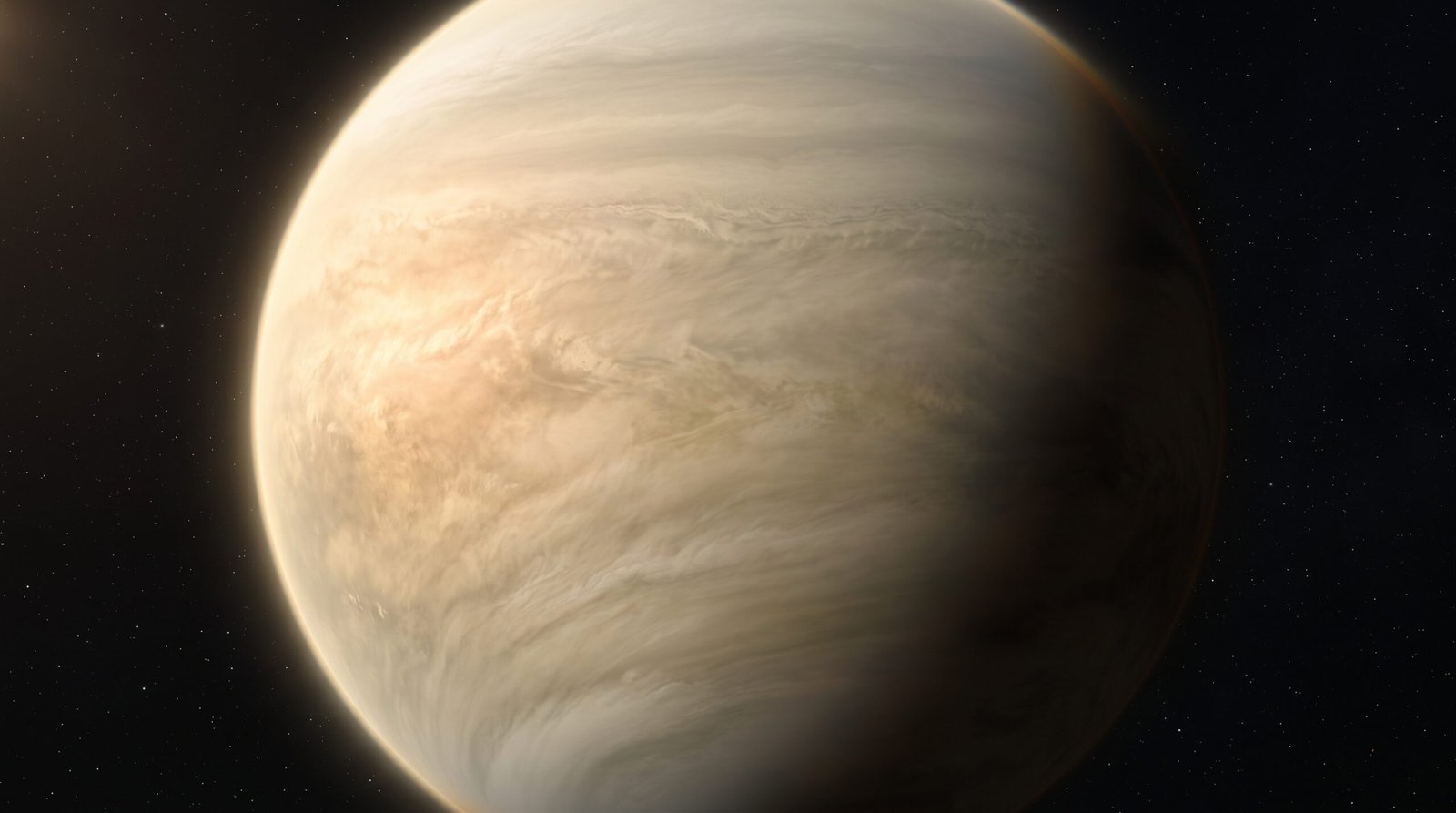 Fast moving clouds circulating around Venus