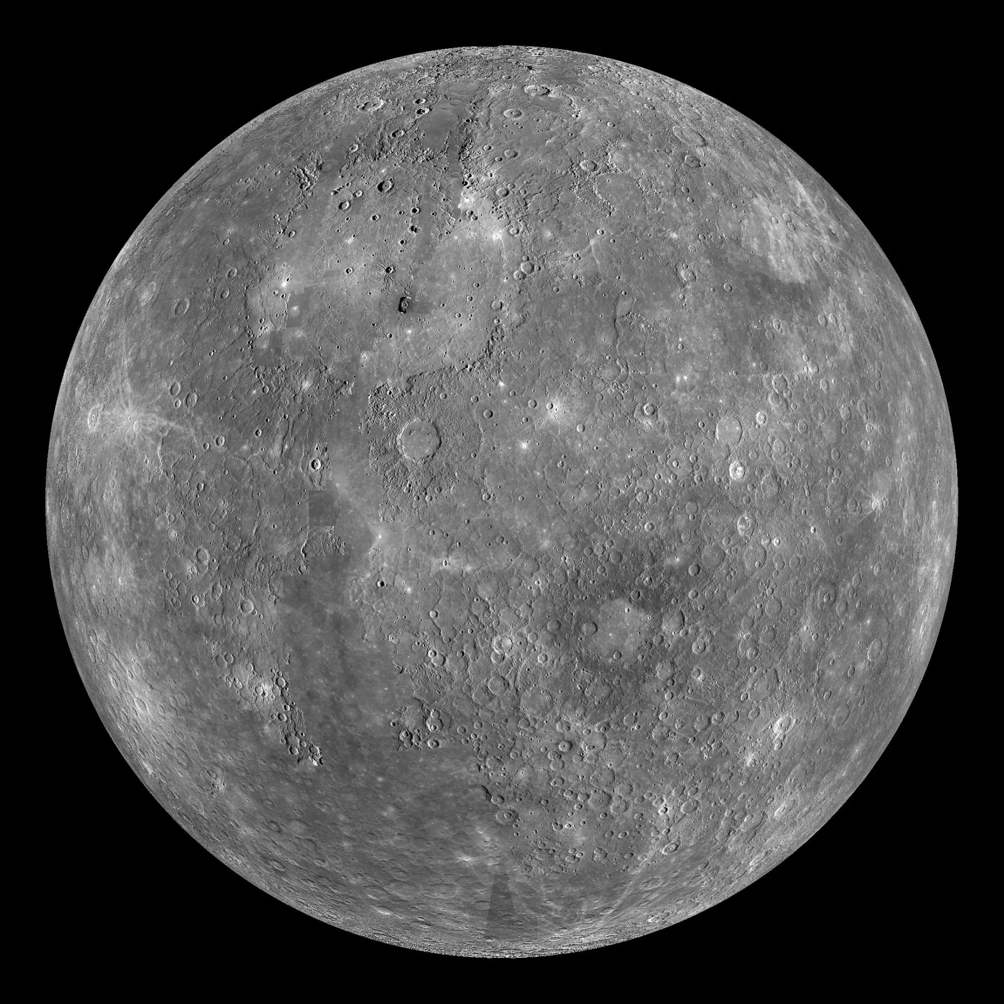 Giant lobate scarp on Mercury created as the planet contracted during cooling