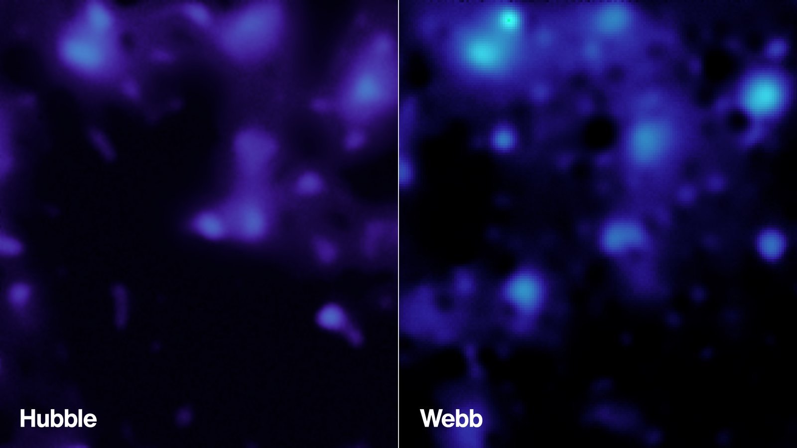 Dark Matter Might Not Be Matter at All: Inside the Theory That Gravity Is Leaking From a Parallel Universe Side by side comparison of dark matter density maps from Hubble in 2007 and James Webb Space Telescope in 2026, showing Webb's sharper resolution of the same cosmic structure