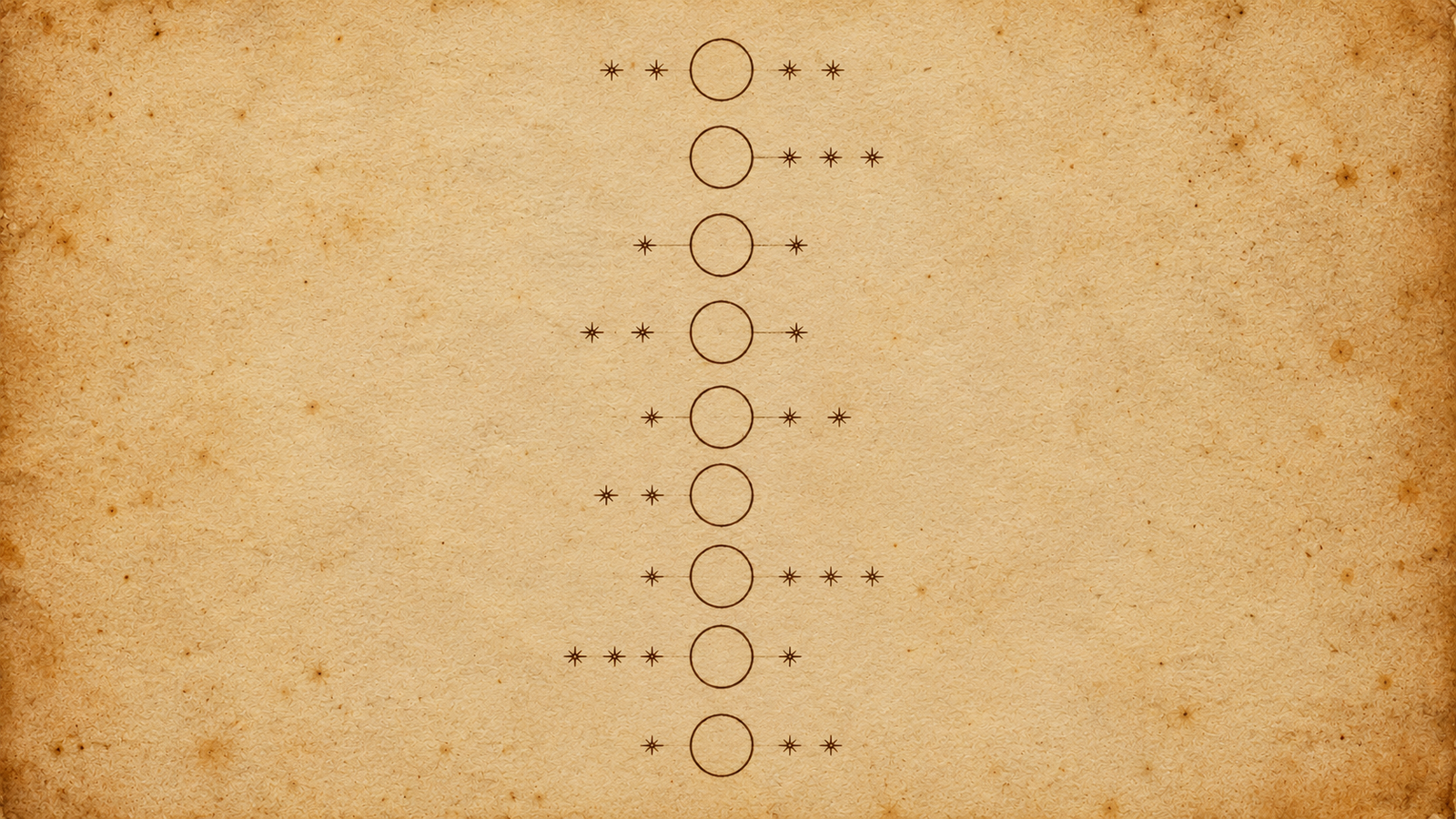 Jupiter: The Planet That Never Stopped Forming Artist's recreation of Galileo's 1610 observation notes showing Jupiter as an open circle with its moons as small stars in a different arrangement on each night